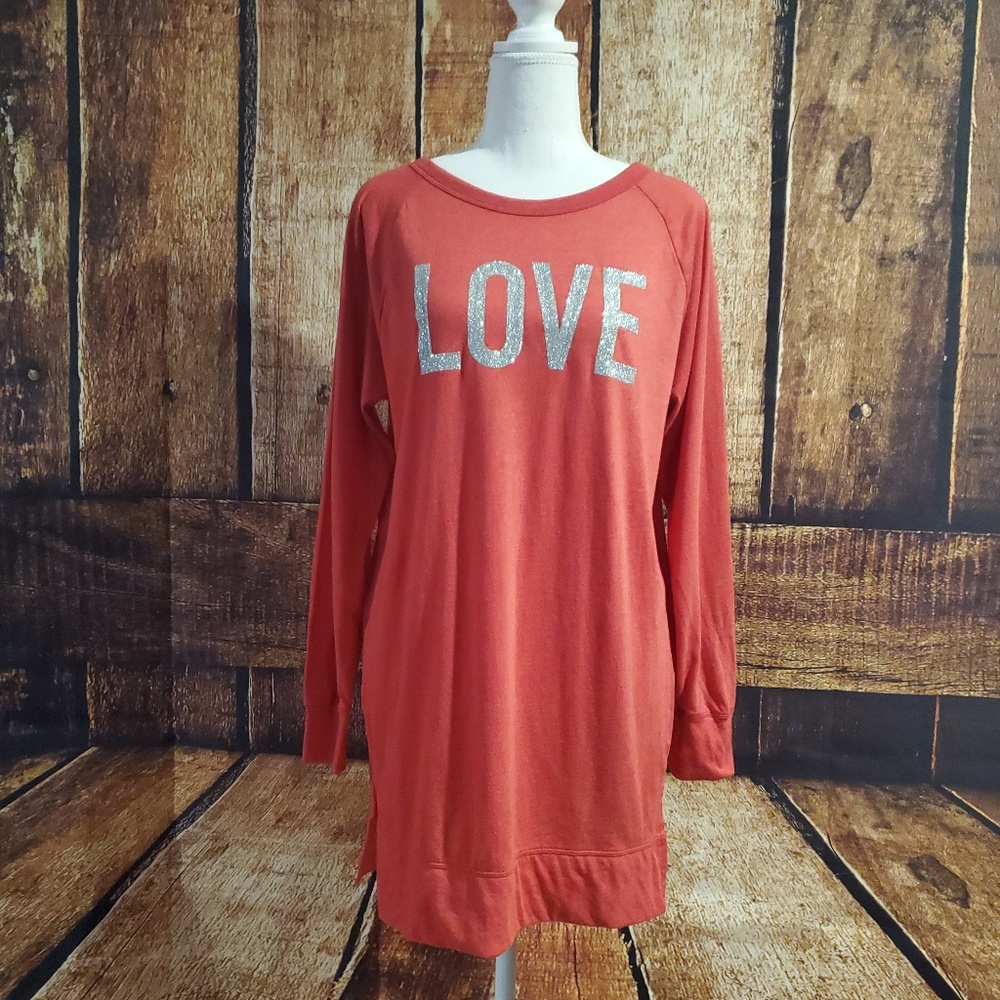 VICTORIA'S SECRET Sparkly "LOVE" Night Shirt